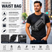 Waist Bag, Multi-Pocket Lightweight, Durable Compact Fanny Pack (Grey)
