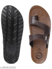 Paragon Vertex Brown Slippers for Men
