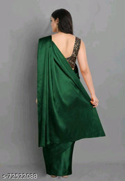 LOWEST PRICE SATIN SILK SAREE WITH JACQUARD BLOUSE