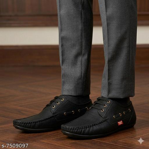 Black Solid   Shoes For Men
