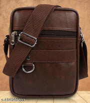 ZOVIRA Faux Leather Unisex Men Sling Bag Women Sling BagCross Body Travel Office Messenger Bag  Women Hand bag Fashion bag Men stylish bag Travel sling bag Office Bag Marketing Bag Hand Sling Bag  Said Bag Brown Pack 1