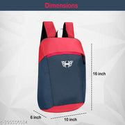 Hemes Small Bag for Daily Use Gym Bag, Mini Backpack With Front Zipper Pocket 12 L Backpack