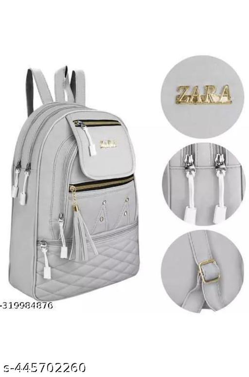 New nice woman backpack  and all girls use zara -grey