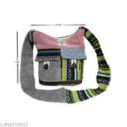 Handmade Hemp Crossbody Bag with Multi-Pocket Design, Multicolor, Sling Bag with Beaded Strap , bag , sling bag , side sling , crossbody bag , pouch , purse , trending , fashion , stylish , women , girls , travel
