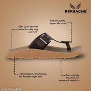 Bersache Extra Soft Classic Casual Chappal with  Regular wear with Ultra Soft & Flexibility Technology Slider for Men's (Brown)