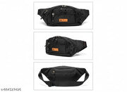 Premium Black Waist Bag for Men & Women | Stylish Fanny Pack for Travel & Gym