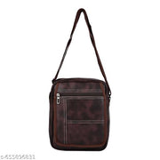 Stylish PU Leather Sling Cross Body Travel Office Business Messenger One Side Shoulder Bag for Men Women