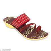 Hiyaga Fancy PU Slippers Flip-Flops for woman