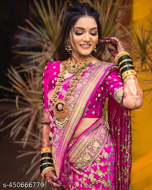 Soft Bnarasi Silk  Saree with Unique Blouse Piece