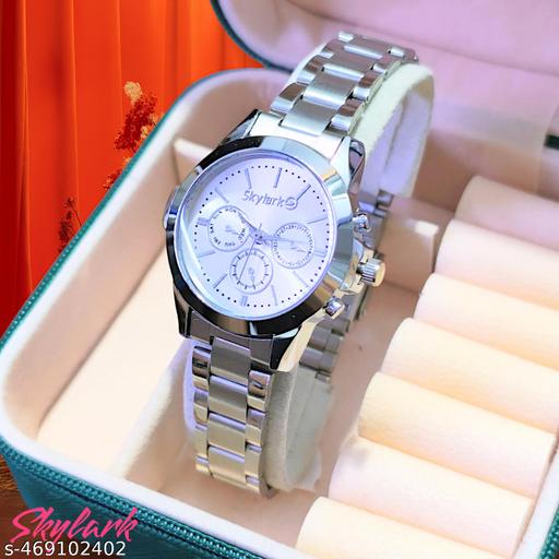 Attractive Silver Chain and Silver coronagraph Dial DB Small Analog Women's & Girl's Watch