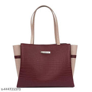 Carrylux Dual Tone Large Capacity Croco Pattern Tote Handbags Purses Shoulder Bag For Womens
