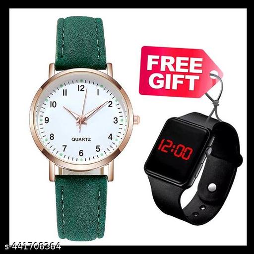 latest watch for girl with free digital watch