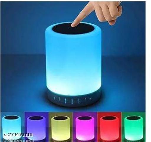 Night Light LED Touch Portable Bluetooth Speaker, Wireless HiFi Speaker + Smart Colour Changing Touch Control, USB Rechargeable Bedside Table Lamp/TF/Card/AUX Support All Device