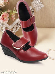 Romds Side Valcro Comfortable & Stylish Formal Light Weight Wedge Bellies for Girls and Women belly