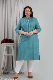 Anksdeep Creations cotton kurti for women plus size kurti daily wear kurti big size kurti rama green kurti