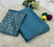 NEW CHINON FIROZI BLUE SAREEE