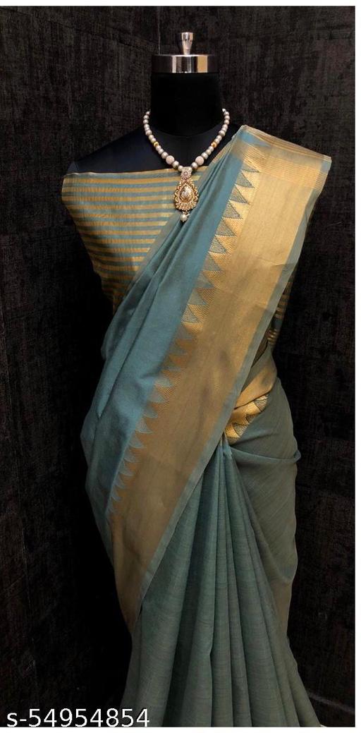 Women's Banarasi Katan Silk Saree With Blouse Piece