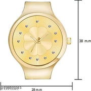 Fancy Flower Design Metal Chain Analog Watch For Womens & Girls