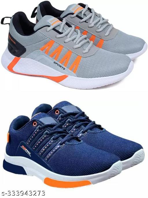 Mesh Sports Shoes For Men Combo Pack of 2 Pack of 2