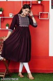 New Gaither Anarkali Embroidery kurtis