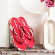 "Doctor Ortho" Slippers for "Women & Girls" - "Light weight", "Soft Footbed", "Comfortable" & "Stylish" | Suitable for "Knee Pain", "Diabetic" & "Orthopedic" Footwear for "Women" ( Red )