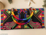 Rajasthani Jaipuri Ethnic Embroidered Women Girls Clutch, Hand Purses, Wallet | Women's Rajasthani Work Hand Purse/sling bag