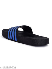 Men's Blue Synthetic Leather Daily Casual Slider