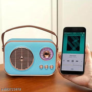 Vintage Bluetooth Wireless Speaker | 10W RMS Loud Sound | Retro Design with Type-C Charging, 8H Battery Backup, USB & AUX Input, Portable Home & Outdoor Speaker | Multicolour ( Pack of 1 )