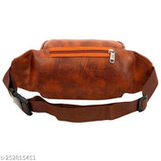 Swanky Leather Waist Pack Travel bag for Money|Belt| Cards| Mobile|Documents|Kit Books And Bills Dairy Pouch Cross Side Bags for men Women. With Belt Stylish Waist Small Luggage Accessories bags With Trust Unisex PU Waist Pack bag with Belt for travel