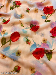 Georgette Floral Print Festive Wear Saree