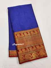 Soft Silk Narayana peta Pattu Saree With Zari Border green Narayanapet Saree