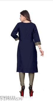 Stylelist Lace Border straight kurti for women and girls