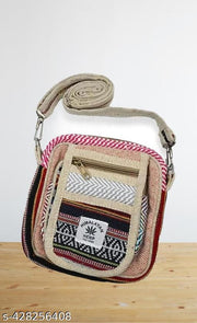 MYRIAD Multicolor  Hemp  Square Duffel Bag Eco Friendly  Multicolored  Hemp  Square Beach Bag Eco Friendly Pack of 1 Multicolor ( 8*8)
