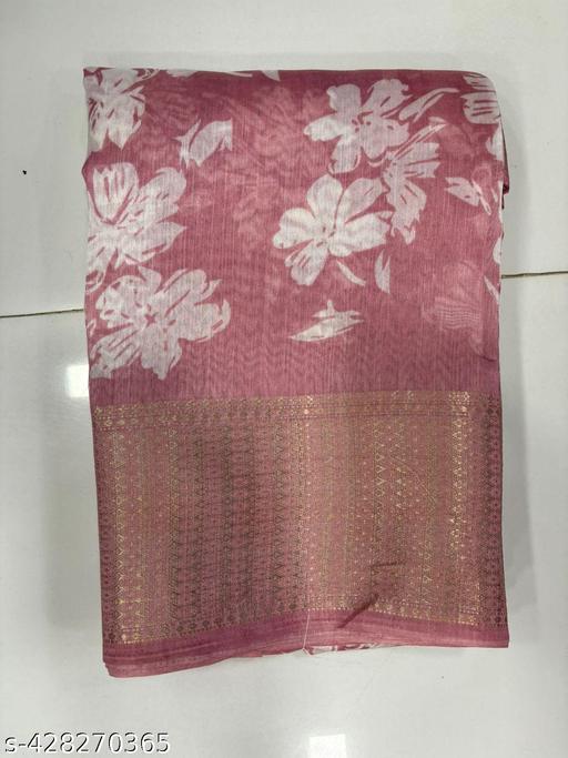 Daily wear cotton printed saree with blouse
