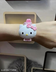 KIDS WATCH BEST WATCH GIRL AND BOY WATCH 3D CARTOON WATCH 3D CARTOON CARACTER Watch for Kids HELLO KITTY Digital Lighting Glowing Kid Watch with LIGHT for Boys and Girl ((Multicolor Kids Watch) [3-10 Years]