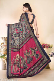New Graceful Daily Wear Printed Chiffon-Georgette Saree