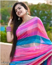 Printed lightweight saree for women summer wear Comfortable saree suitable for hot weather