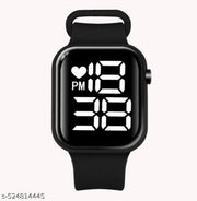 Black Colour Big Light Digital Watch for Kids Boys n Girls