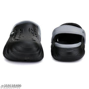 Earton Ligghtweight Stylish fashionable Flip Flops For Men (Black)