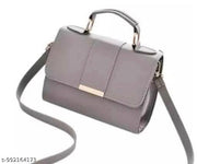Elegant Light Grey Top Handle Crossbody Satchel Bag