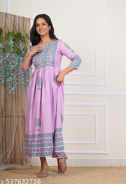 PRIYAGANI GARMENTS Stylish Hand Block Printed Rayon Kurti for Women Wedding kurtis kurta Wear Effortless Elegance - Hand Block Printed, Festive & Casual Wear, Wedding Dress, New Arrival Ethnic Suit