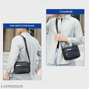 FLEXONI Crossbody Sling Bag, Water-, Scratch-Resistant, Anti-Wrinkle, High-Density Nylon, Adjustable Strap, Multiple Compartments, 22x16x8 CM