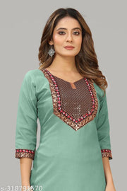 stylelist kurti with embroidered work