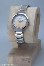 Trendy Ethnic Embossed Designer Dial Attractive Stainless Steel Chain Analog Watch for Women for Girls.
