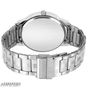 Men's Steel Chain Blue Men style Boys Hand Watch Gents 2023 Luxury Design Steel Chain New Model Analog Watch - For Men