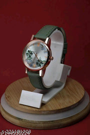 Endeavour Branded Flower Designer Round Dial with Multi-Colour Stylish Leather belt watch from Girl's and Women's
