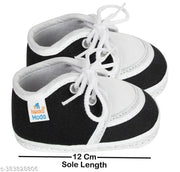 Neska Moda 6 To 12 Months Baby Boys & Girls Pack of 2 Pair Cotton Lace Shoes/Booties (Black,Grey)-SK145andBT2158