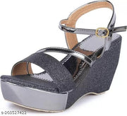 Women Black Wedges  Fashion Sandal