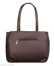 Brown Artificial Vegan leather Office & daily use hand bags,  women handbag, Women bags, Ladies bag, ladies purse