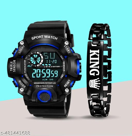 Stylish Premium look Round Dial Wrist Sports Watch with Bracelet